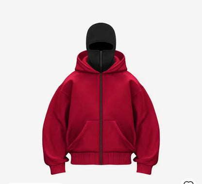 NOIRÉVA™ Arctic Shadow Fleece Balaclava Hoodie